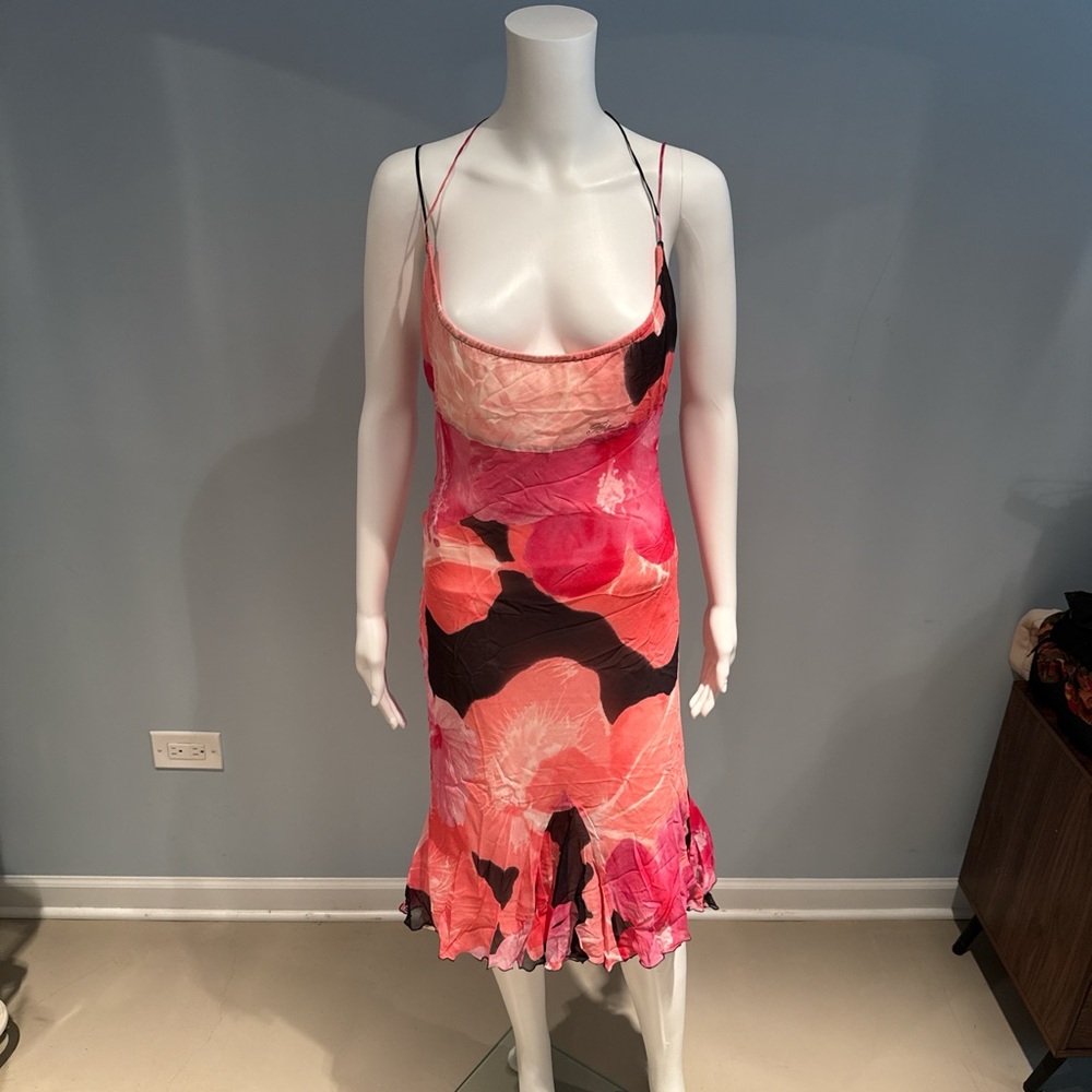 Blumarine Y2K silk midi dress